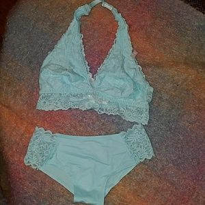 VS Pink bralette and panty set